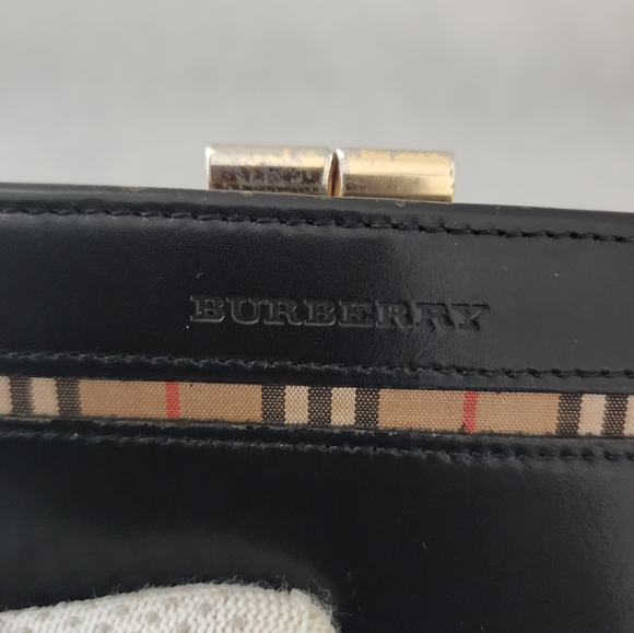 BURBERRY NOVA CHECK AUTHENTIC KISSLOCK WALLET VINTAGE - Picture 8 of 12